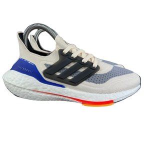 Adidas Ultraboost 21 J Wonder White Red Shoes GX2558 Youth Boy's Sz 4 Y(GS)